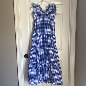 J Crew Gingham Tiered Dress